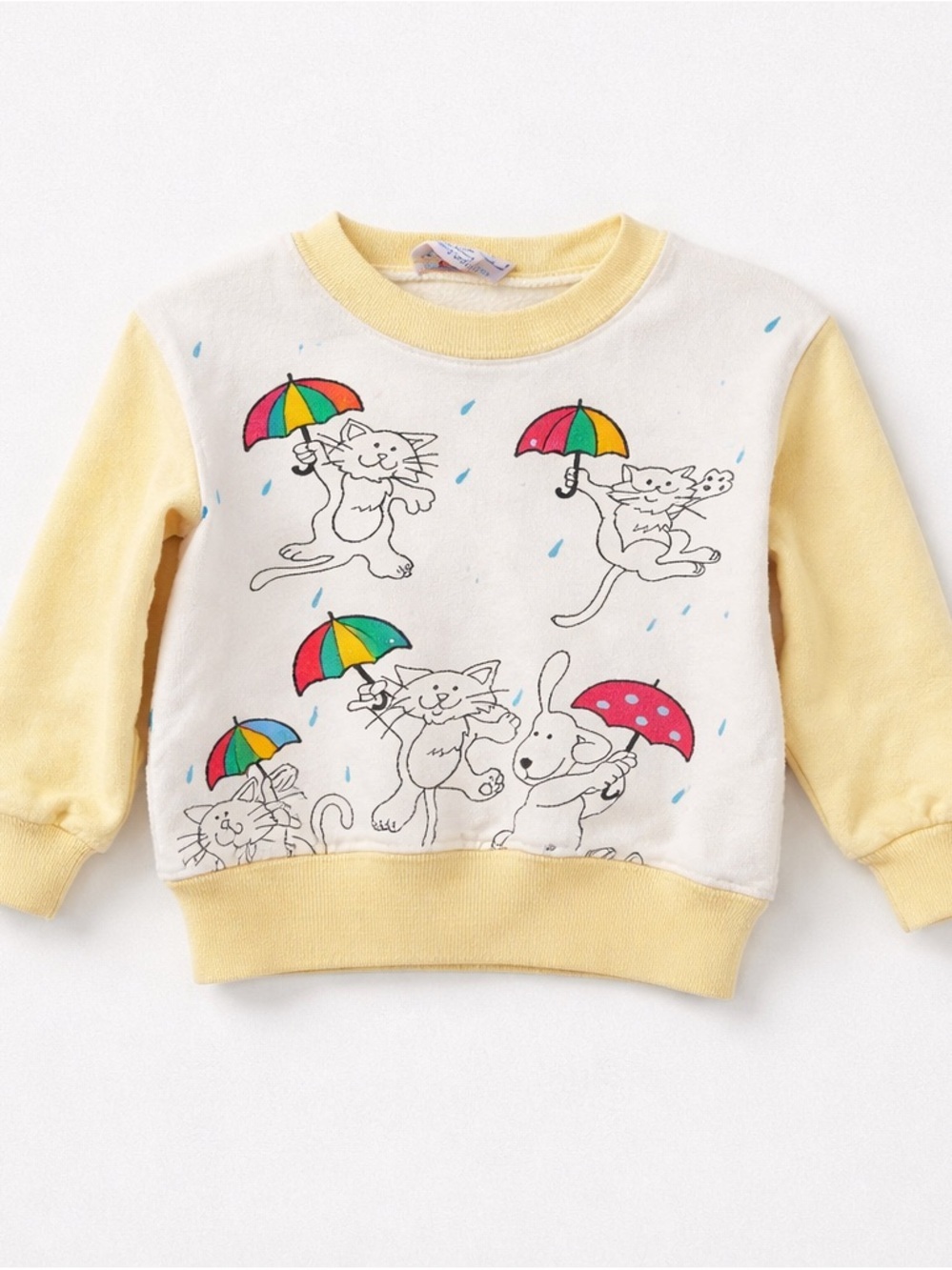Vintage Melissa Made in Hong Kong Cartoon Sweatshirt size 2T-3T Fleece lined